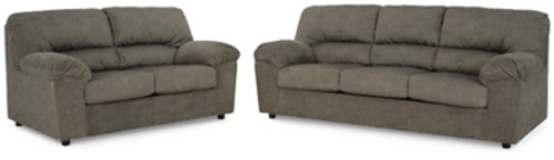Ashley Norlou Flannel Sofa and Loveseat