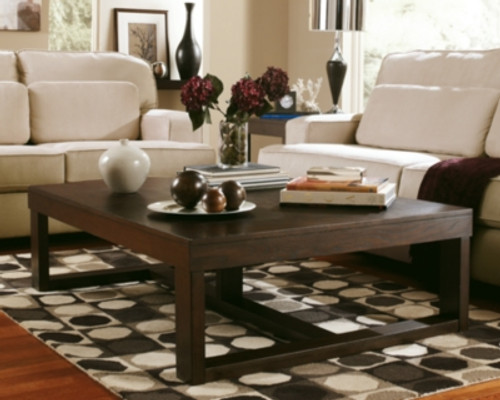 Ashley Watson Dark Brown Coffee Table with 1 End Table