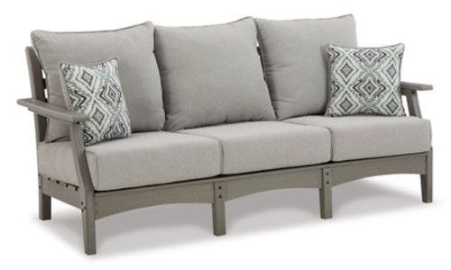 Ashley Visola Gray Outdoor Sofa and Loveseat