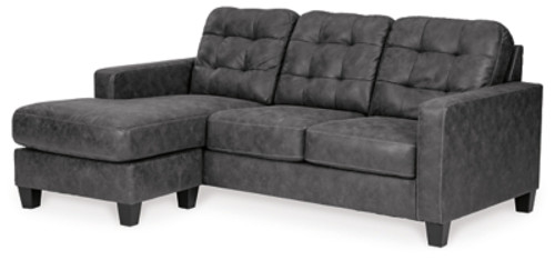 Benchcraft Venaldi Gunmetal Sofa Chaise, Chair, and Ottoman