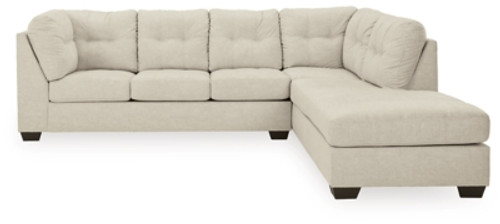 Benchcraft Falkirk Parchment 2-Piece Sectional with Ottoman