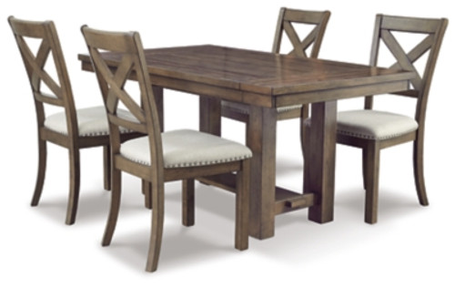 Ashley Moriville Grayish Brown Dining Table and 4 Chairs