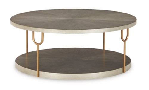 Ashley Ranoka Platinum Coffee Table with 1 End Table