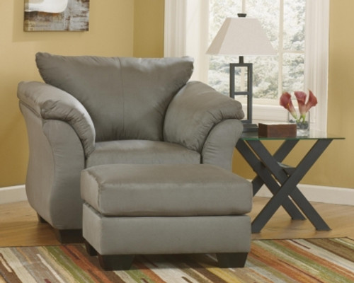 Ashley Darcy Cobblestone Chair and Ottoman