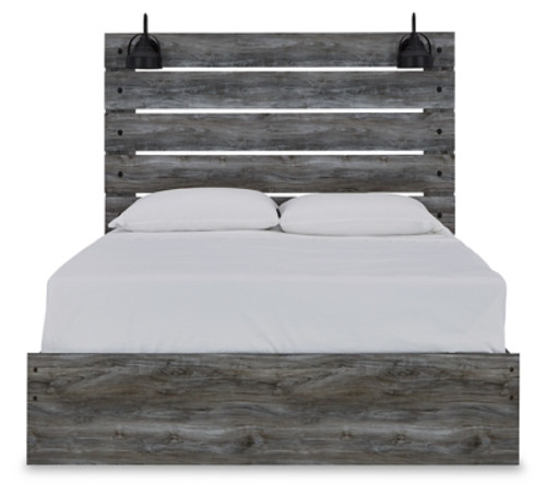 Ashley Baystorm Gray Queen Two Light Panel Bed with Dresser