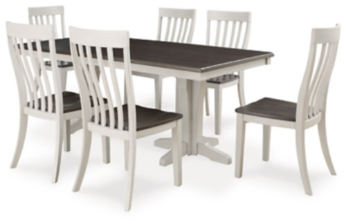 Ashley Darborn Gray Brown Dining Table and 6 Chairs
