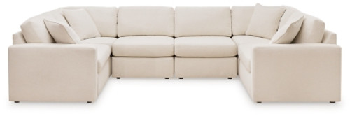 Ashley Pillar Peak Oyster 6-Piece Sectional with Ottoman 92103/08(2)