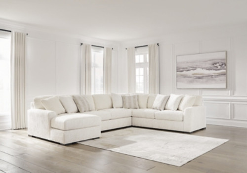 Ashley Chessington Ivory 4-Piece Sectional with Chaise