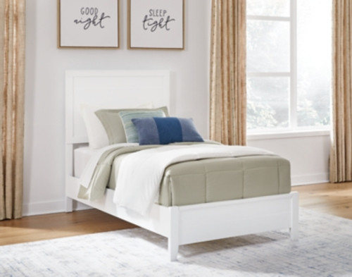 Ashley Binterglen White Twin Panel Bed