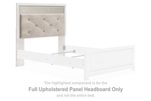 Ashley Altyra White Full Upholstered Panel Headboard