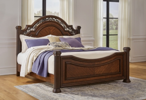 Ashley Lavinton Brown Queen Poster Bed