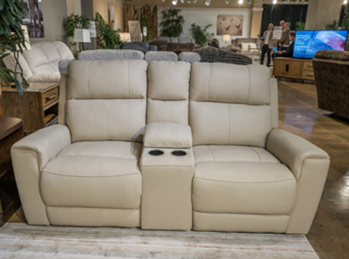 Ashley Dahlmoore Almond Power Reclining Loveseat with Console