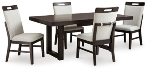 Ashley Neymorton Dark Grayish Brown Dining Table and 4 Chairs
