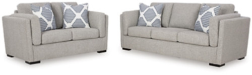 Benchcraft Evansley Pewter Sofa and Loveseat