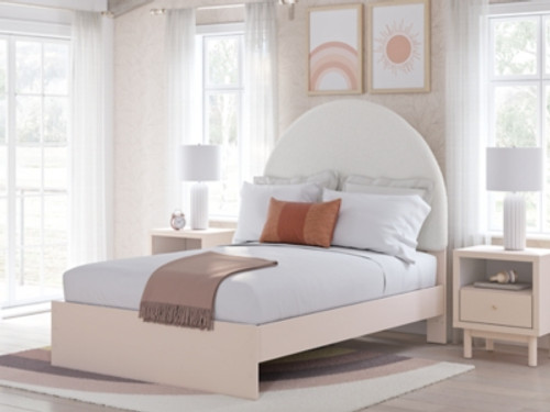 Ashley Wistenpine Blush Full Upholstered Panel Bed