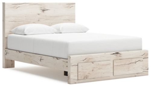 Ashley Lawroy Light Natural Queen Panel Storage Bed