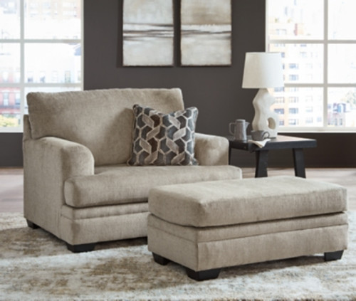 Ashley Stonemeade Nutmeg Chair and Ottoman