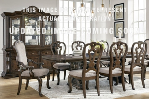 Ashley Maylee Dark Brown Dining Table and 4 Chairs with Storage