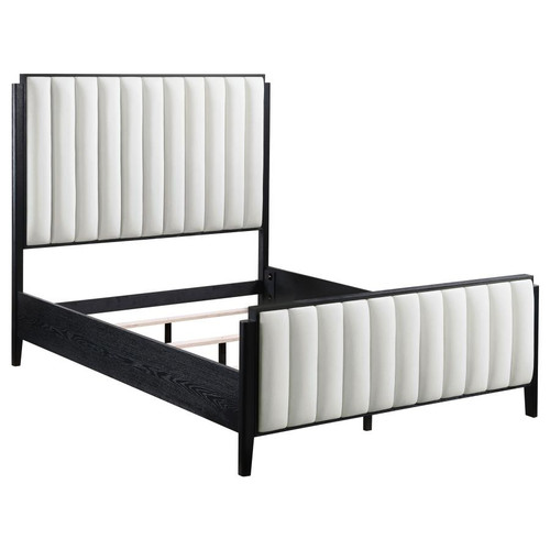 Coaster Brookmead 4piece Upholstered Eastern King Bedroom Set Black