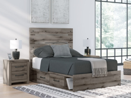 Ashley Urbanoore Brown Gray Full Panel Bed with Storage