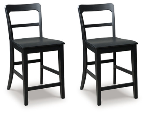 Ashley Chadworth White Counter Height Barstool (Set of 2) Ashley Chadworth White Counter Height Barstool (Set of 2)