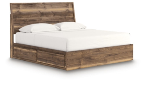 Ashley Zadilyn Brown King Panel Bed with Storage B100/14/B3367/56/58/60/95