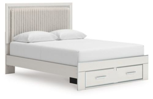 Ashley Birmonton Black Queen Upholstered Panel Storage Bed