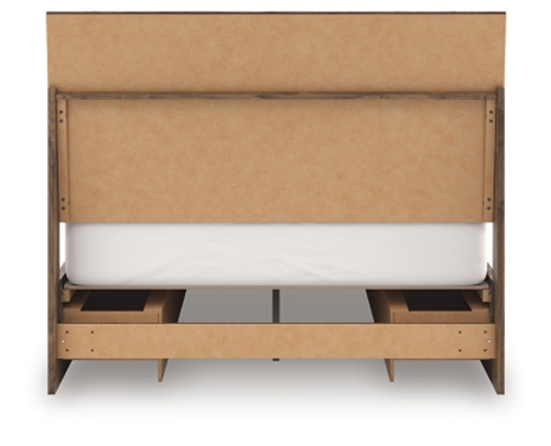 Ashley Zadilyn Brown Queen Panel Bed with Storage