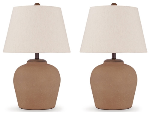 Ashley Scantor Rust 2-Piece Table Lamp Set