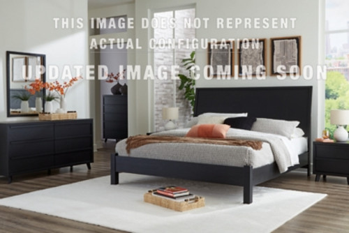 Ashley Danziar Black Full Panel Bed with Dresser and Nightstand