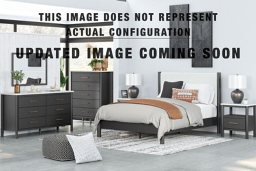 Ashley Cadmori Brown Twin Panel Bed with Dresser and Nightstand