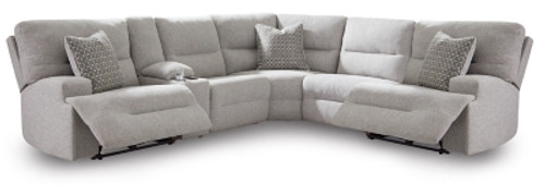 Ashley Acklen Place Navy 6-Piece Power Reclining Sectional