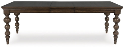 Ashley Veramond Dark Brown Dining Table and 6 Chairs and Bench with Storage D694/35/02(6)/00/60