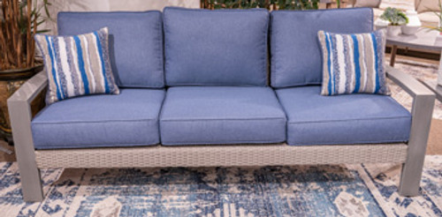 Ashley Dillon Beach Blue Gray Outdoor Sofa with Cushion