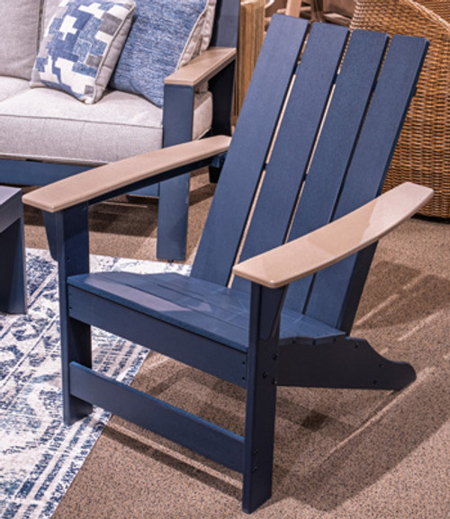 Ashley Mabry Shores Navy Blue Driftwood Adirondack Chair