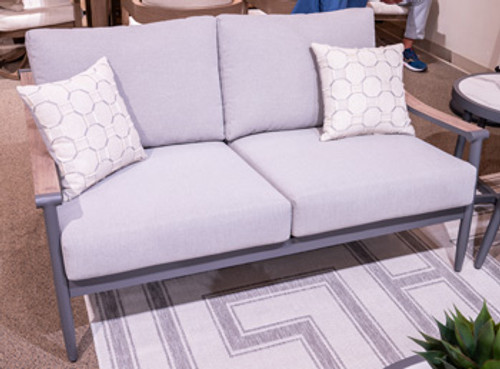 Ashley North Island Gray Outdoor Loveseat with Cushion