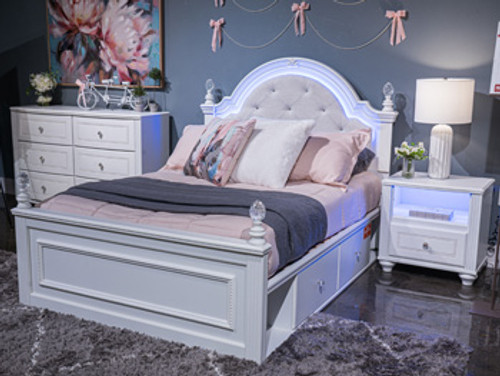 Ashley Maylilly White Full Upholstered Panel Headboard
