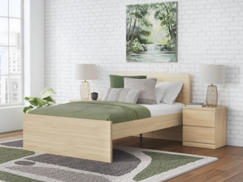Ashley Onita Natural King Panel Platform Bed
