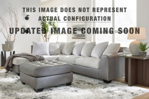 Benchcraft Clairette Court Alloy 2-Piece Sectional with Ottoman