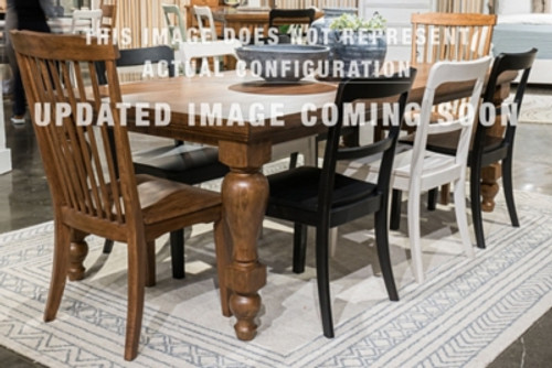 Ashley Chadworth Brown Black Dining Table and 6 Chairs with Storage