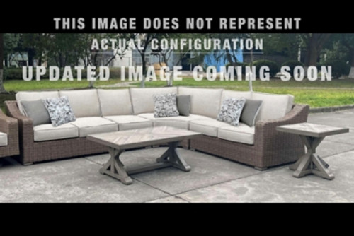 Ashley Revare Beach Beige 4-Piece Outdoor Sectional