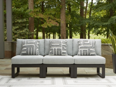 Ashley Beachloft Black Gray 3-Piece Outdoor Sectional