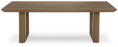 Ashley Serene Bay Dark Brown White Outdoor Sofa and 2 Chairs with Coffee Table