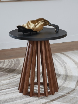 Ashley Kallari Warm Brown Black End Table
