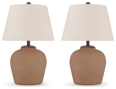 Scantor Rust 2-Piece Table Lamp Set