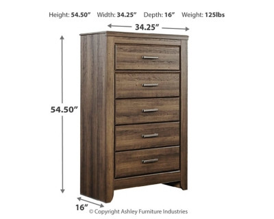 Ashley Juararo Dark Brown Queen Panel Bed with Mirrored Dresser, Chest and 2 Nightstands