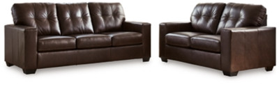 Ashley Santorine Dark Brown Sofa and Loveseat