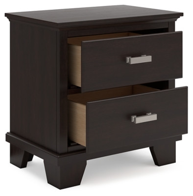 Ashley Covetown Dark Brown Full Panel Bed, Dresser and 2 Nightstands