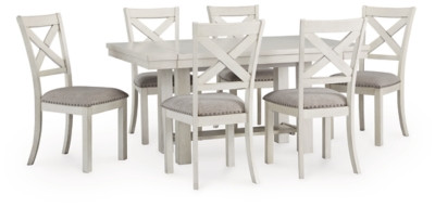 Ashley Robbinsdale Antique White Dining Table and 6 Chairs