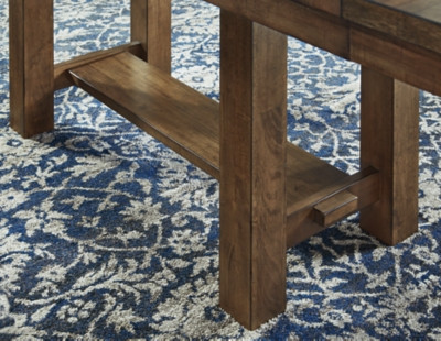 Ashley Moriville Grayish Brown Dining Table and 4 Chairs and Bench